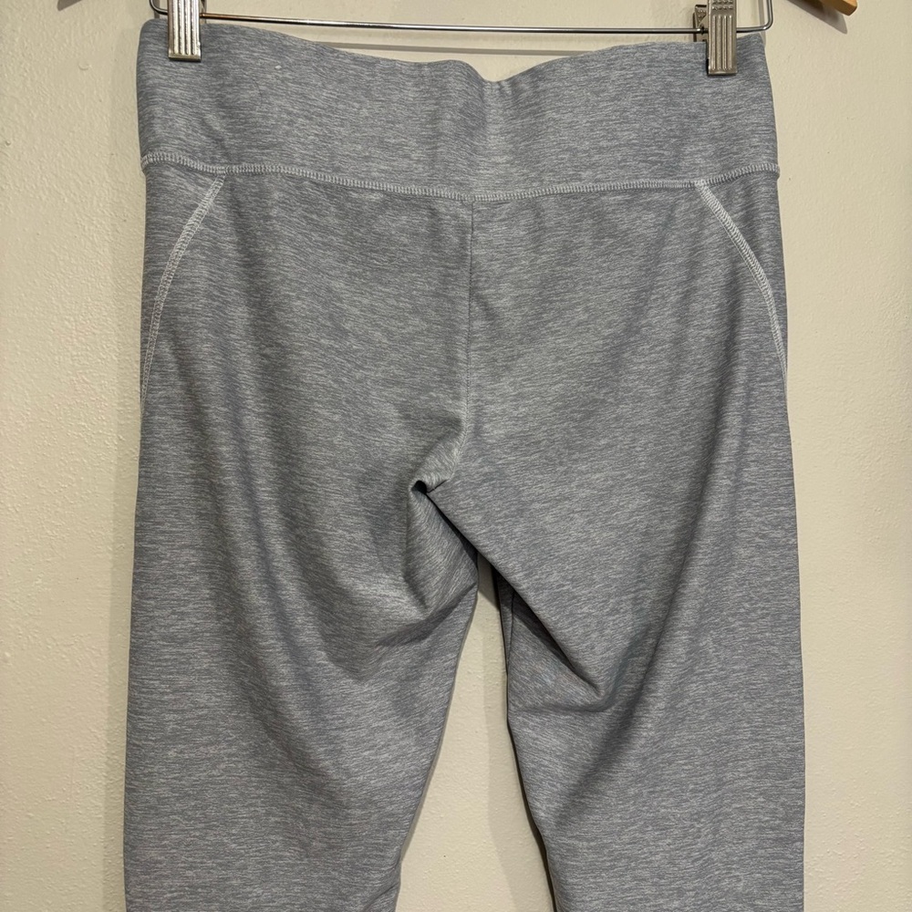 Victoria's Secret PINK Leggings Size Small Yoga Pants Gray White Logo Spellout - Picture 2 of 8